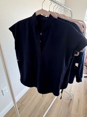 Figs Navy Short-Sleeve V-Neck Tunic